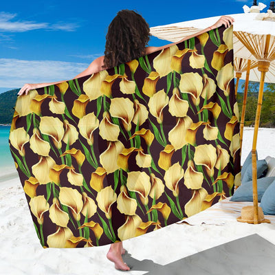 Lily Pattern Print Design LY013 Sarong Pareo Wrap-JORJUNE.COM