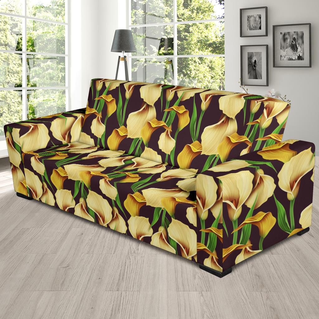 Lily Pattern Print Design LY013 Sofa Slipcover-JORJUNE.COM