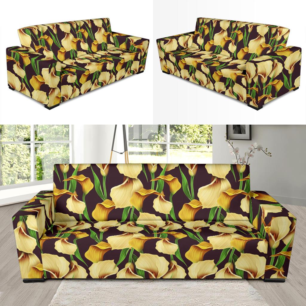 Lily Pattern Print Design LY013 Sofa Slipcover-JORJUNE.COM