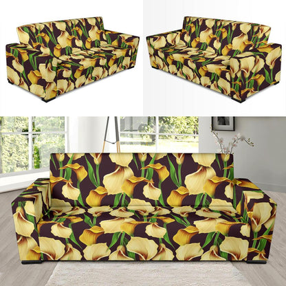 Lily Pattern Print Design LY013 Sofa Slipcover-JORJUNE.COM