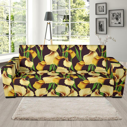 Lily Pattern Print Design LY013 Sofa Slipcover-JORJUNE.COM
