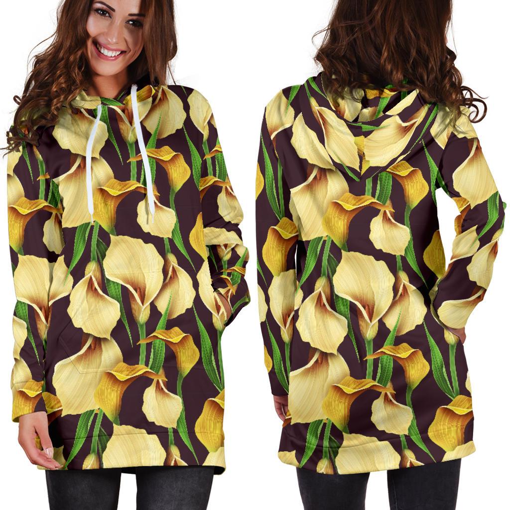 Lily Pattern Print Design LY013 Women Hoodie Dress
