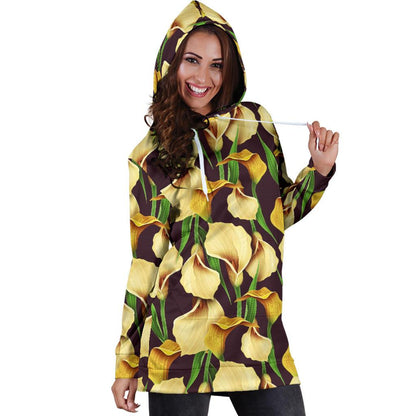 Lily Pattern Print Design LY013 Women Hoodie Dress