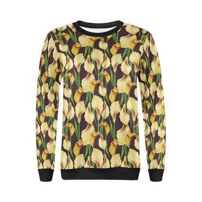 Lily Pattern Print Design LY013 Women Long Sleeve Sweatshirt-JorJune
