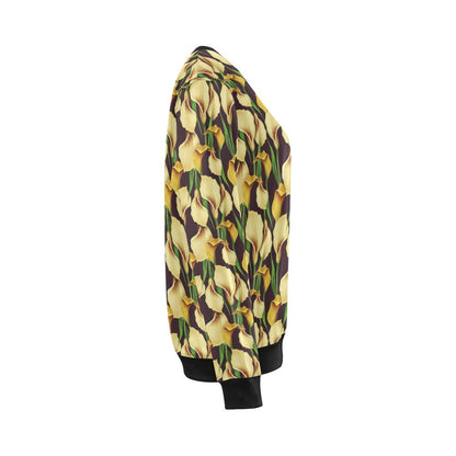 Lily Pattern Print Design LY013 Women Long Sleeve Sweatshirt-JorJune