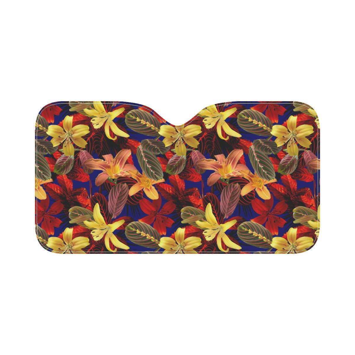 Lily Pattern Print Design LY014 Car Sun Shade-JorJune