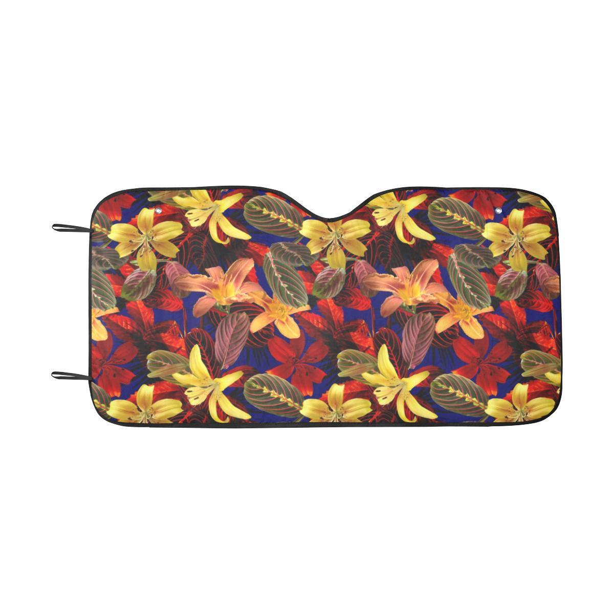 Lily Pattern Print Design LY014 Car Sun Shade-JorJune