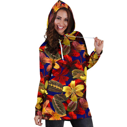 Lily Pattern Print Design LY014 Women Hoodie Dress