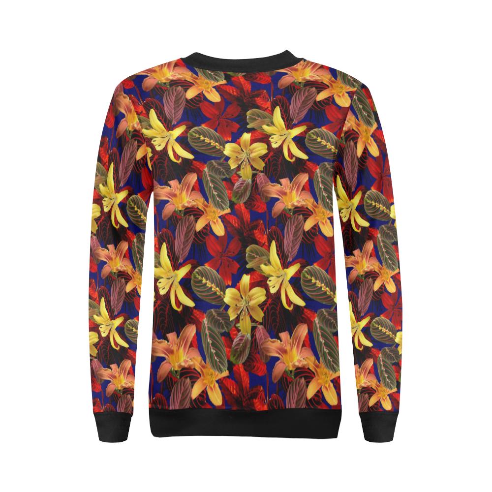 Lily Pattern Print Design LY014 Women Long Sleeve Sweatshirt-JorJune