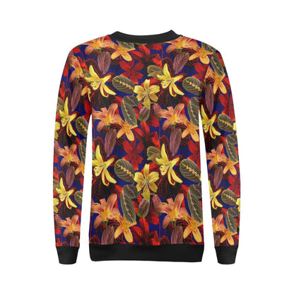 Lily Pattern Print Design LY014 Women Long Sleeve Sweatshirt-JorJune