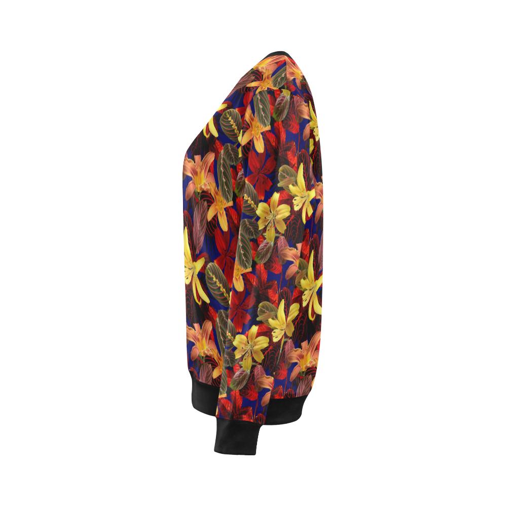 Lily Pattern Print Design LY014 Women Long Sleeve Sweatshirt-JorJune