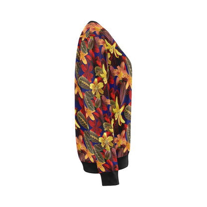 Lily Pattern Print Design LY014 Women Long Sleeve Sweatshirt-JorJune