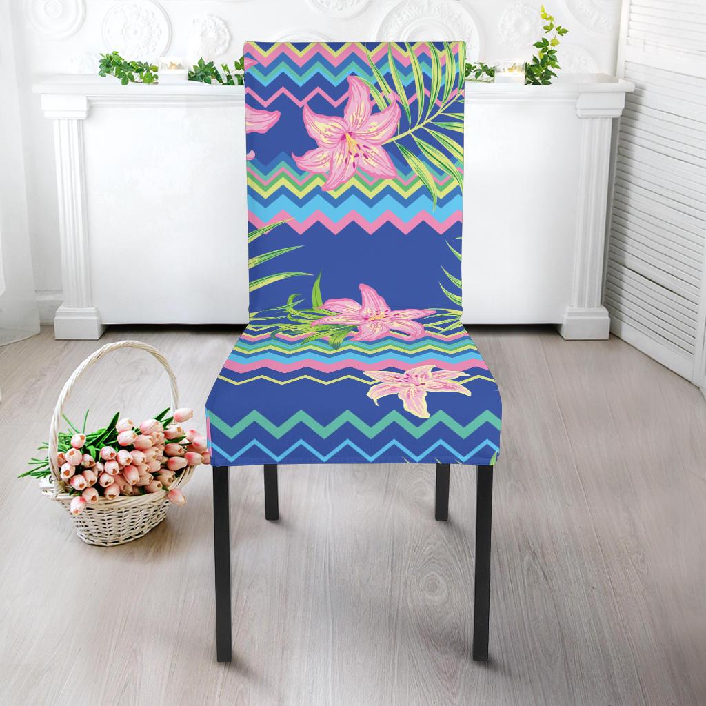 Lily Pattern Print Design LY015 Dining Chair Slipcover-JORJUNE.COM