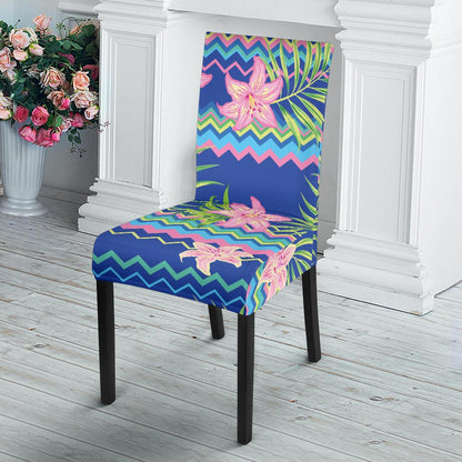 Lily Pattern Print Design LY015 Dining Chair Slipcover-JORJUNE.COM