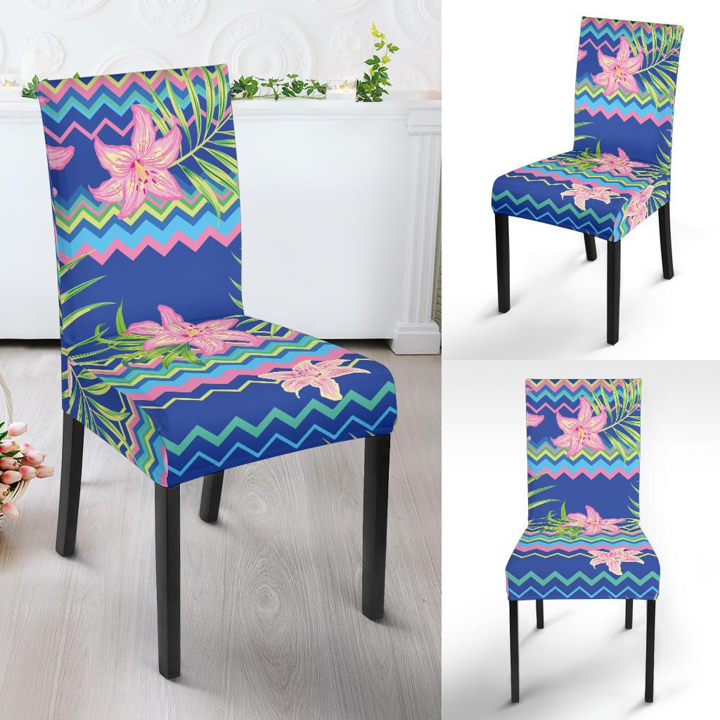 Lily Pattern Print Design LY015 Dining Chair Slipcover-JORJUNE.COM