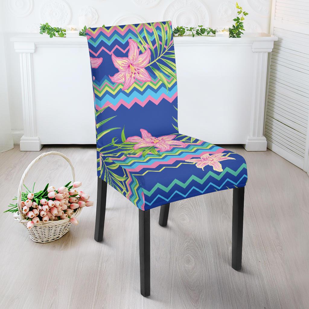 Lily Pattern Print Design LY015 Dining Chair Slipcover-JORJUNE.COM