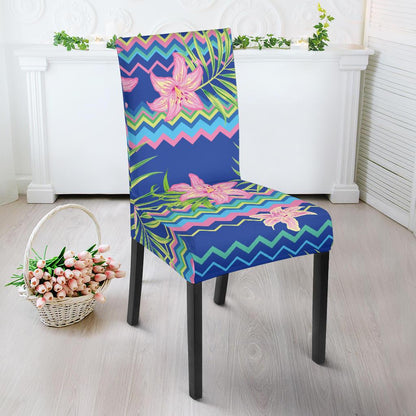Lily Pattern Print Design LY015 Dining Chair Slipcover-JORJUNE.COM