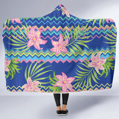 Lily Pattern Print Design LY015 Hooded Blanket-JORJUNE.COM