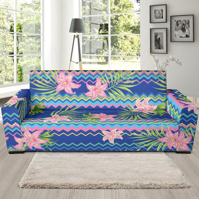 Lily Pattern Print Design LY015 Sofa Slipcover-JORJUNE.COM