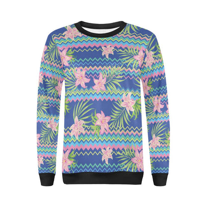 Lily Pattern Print Design LY015 Women Long Sleeve Sweatshirt-JorJune