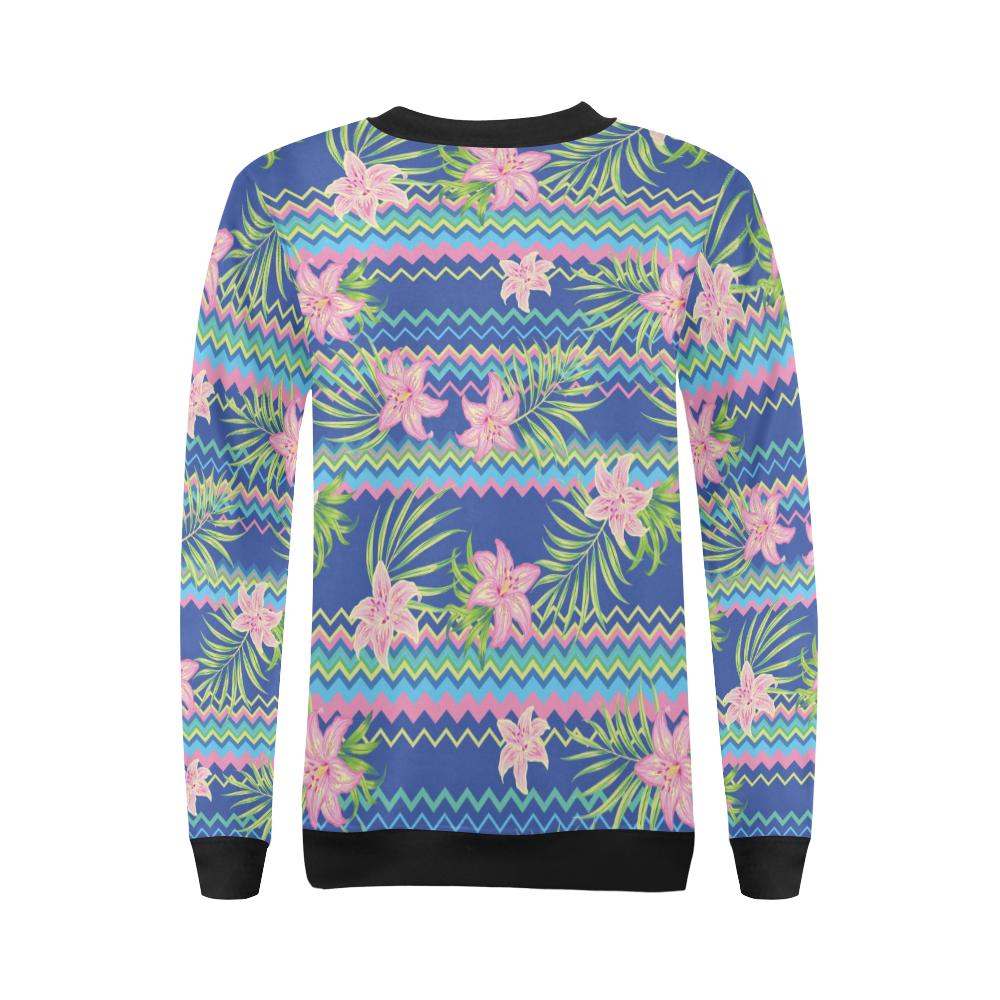 Lily Pattern Print Design LY015 Women Long Sleeve Sweatshirt-JorJune