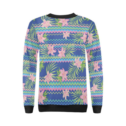 Lily Pattern Print Design LY015 Women Long Sleeve Sweatshirt-JorJune