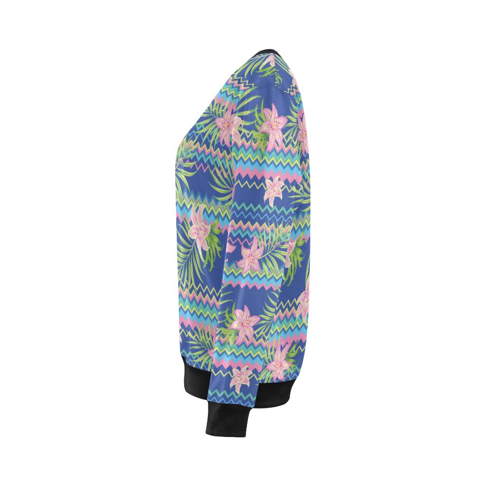 Lily Pattern Print Design LY015 Women Long Sleeve Sweatshirt-JorJune