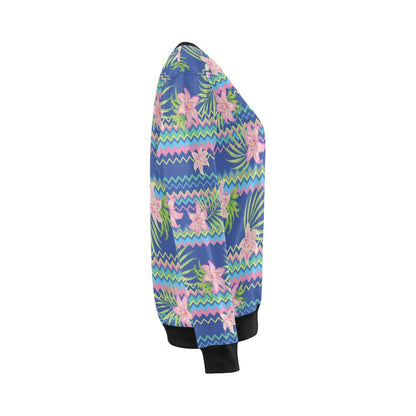 Lily Pattern Print Design LY015 Women Long Sleeve Sweatshirt-JorJune
