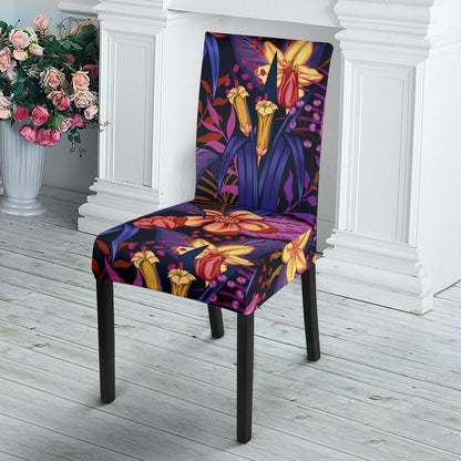 Lily Pattern Print Design LY016 Dining Chair Slipcover-JORJUNE.COM