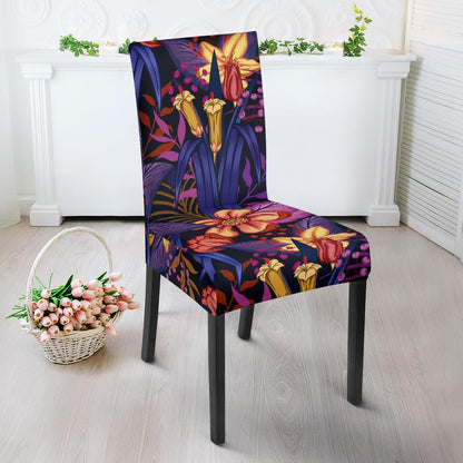 Lily Pattern Print Design LY016 Dining Chair Slipcover-JORJUNE.COM