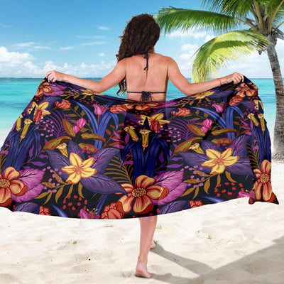 Lily Pattern Print Design LY016 Sarong Pareo Wrap-JORJUNE.COM