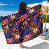 Lily Pattern Print Design LY016 Sarong Pareo Wrap-JORJUNE.COM