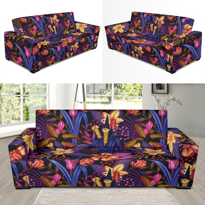 Lily Pattern Print Design LY016 Sofa Slipcover-JORJUNE.COM