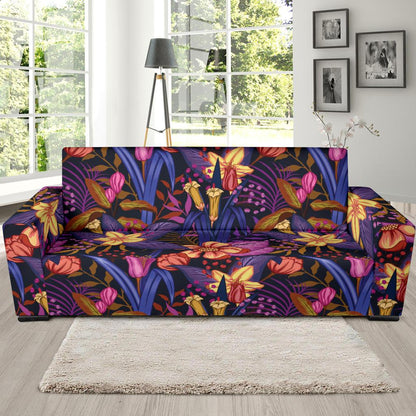Lily Pattern Print Design LY016 Sofa Slipcover-JORJUNE.COM