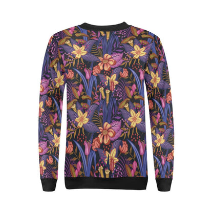 Lily Pattern Print Design LY016 Women Long Sleeve Sweatshirt-JorJune