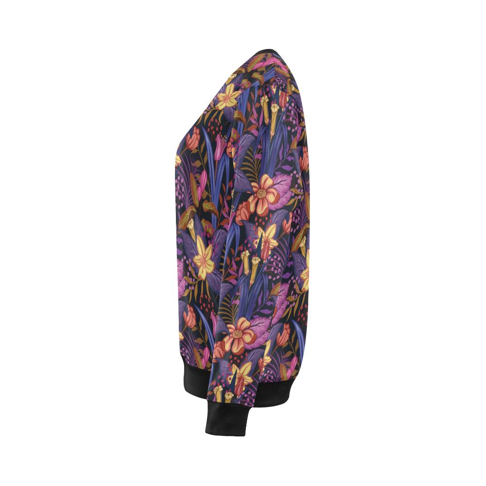 Lily Pattern Print Design LY016 Women Long Sleeve Sweatshirt-JorJune