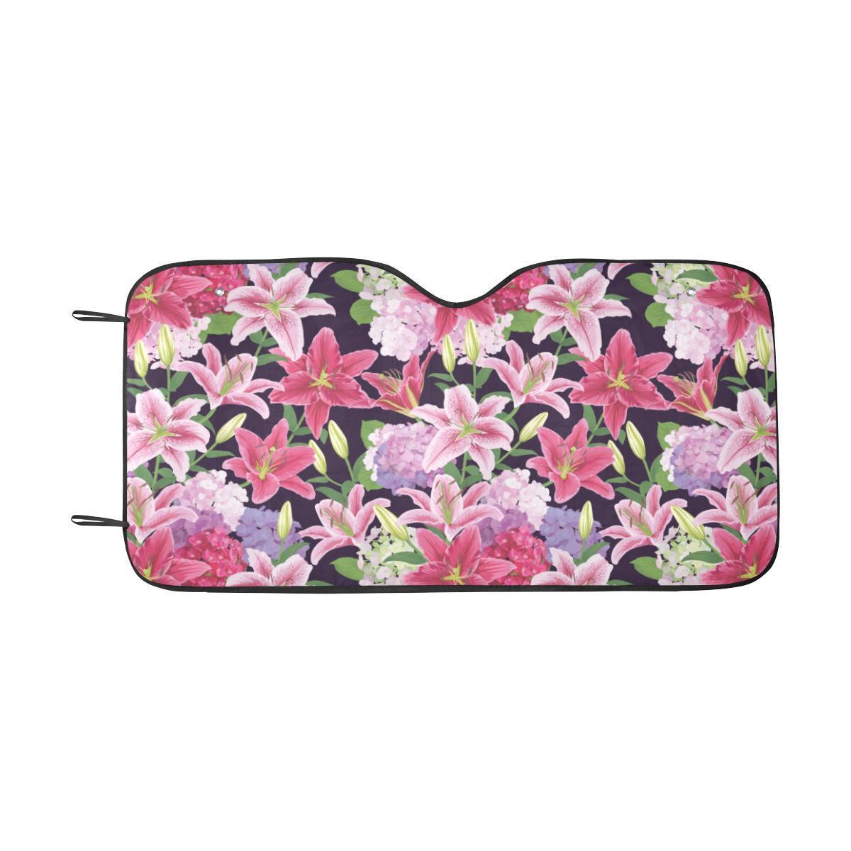 Lily Pattern Print Design LY017 Car Sun Shade-JorJune