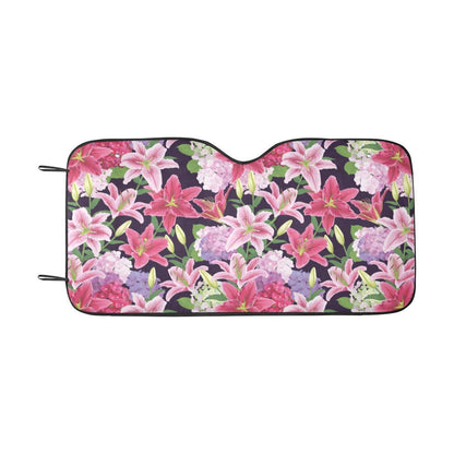 Lily Pattern Print Design LY017 Car Sun Shade-JorJune