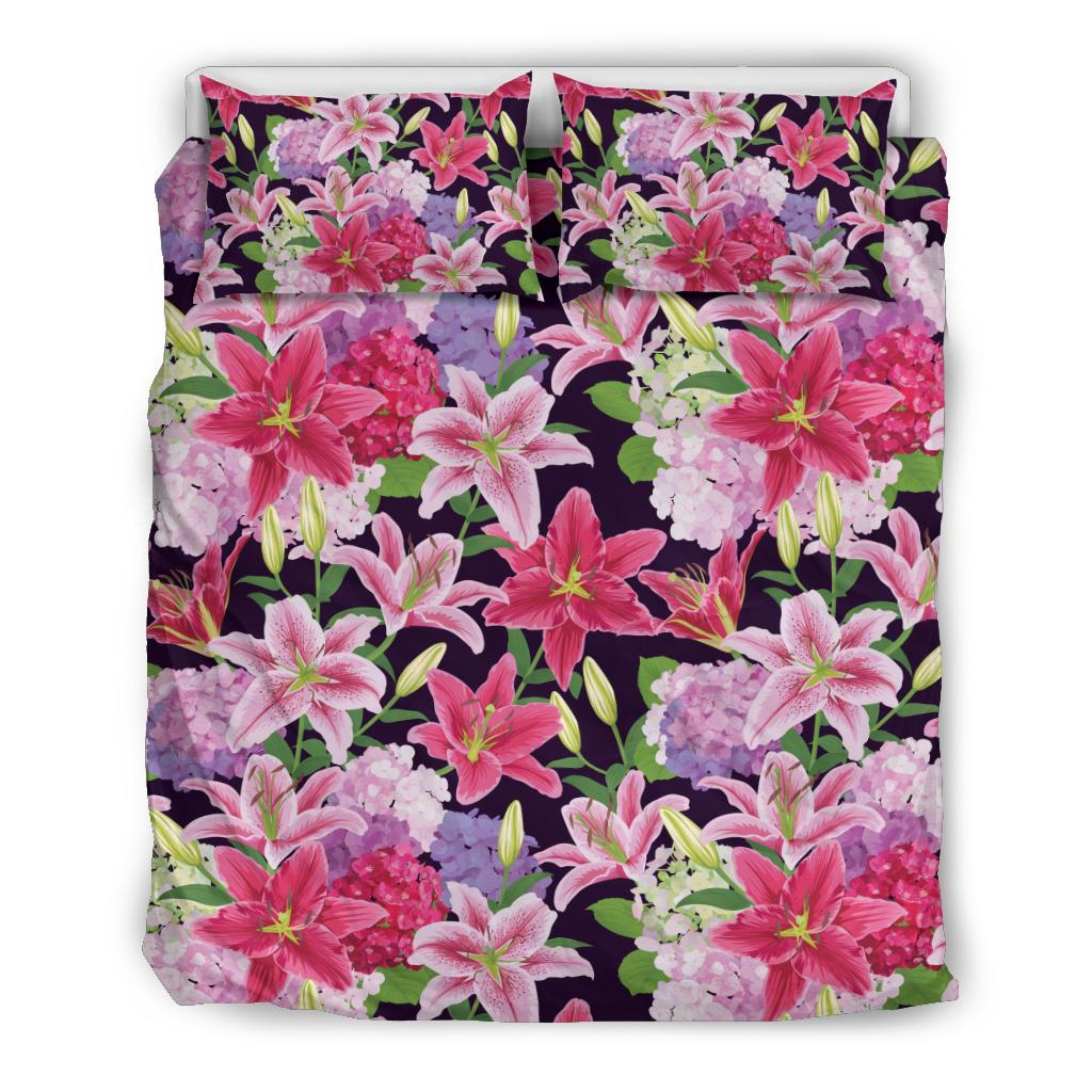 Lily Pattern Print Design LY017 Duvet Cover Bedding Set-JORJUNE.COM