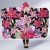 Lily Pattern Print Design LY017 Hooded Blanket-JORJUNE.COM