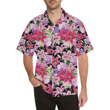 Lily Pattern Print Design LY017 Men Hawaiian Shirt-JorJune