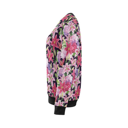 Lily Pattern Print Design LY017 Women Long Sleeve Sweatshirt-JorJune