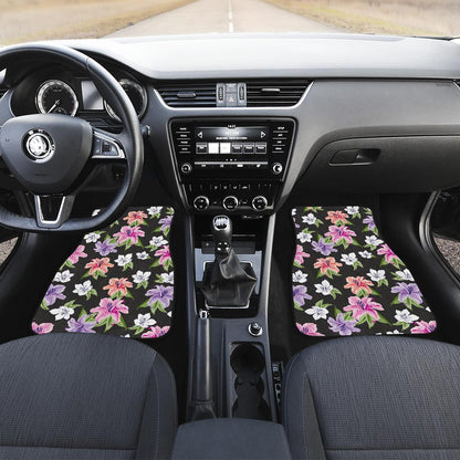 Lily Pattern Print Design LY02 Car Floor Mats-JorJune.com