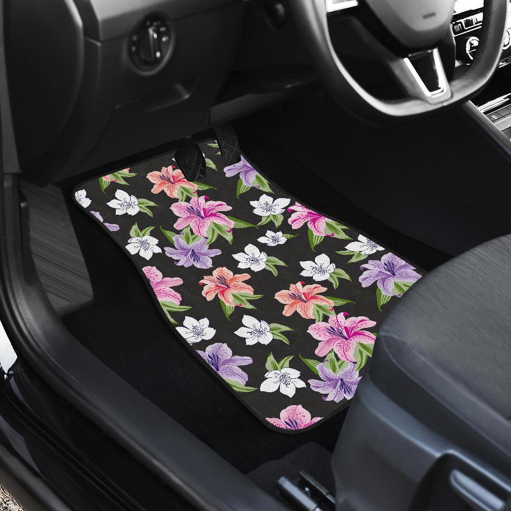 Lily Pattern Print Design LY02 Car Floor Mats-JorJune.com
