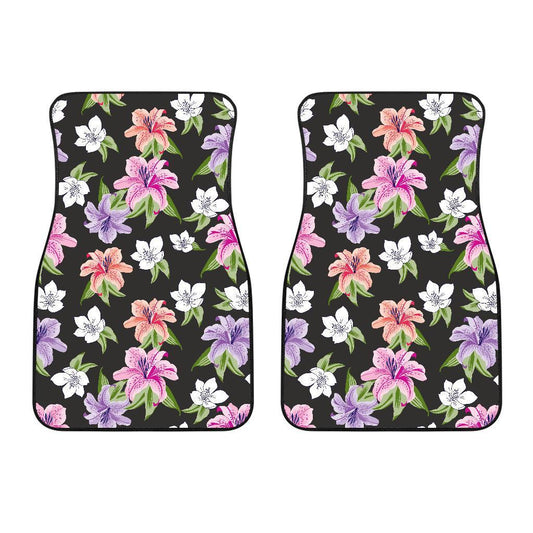 Lily Pattern Print Design LY02 Car Floor Mats-JorJune.com