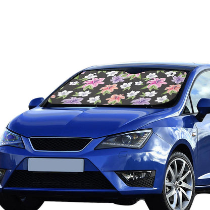 Lily Pattern Print Design LY02 Car Sun Shade-JorJune