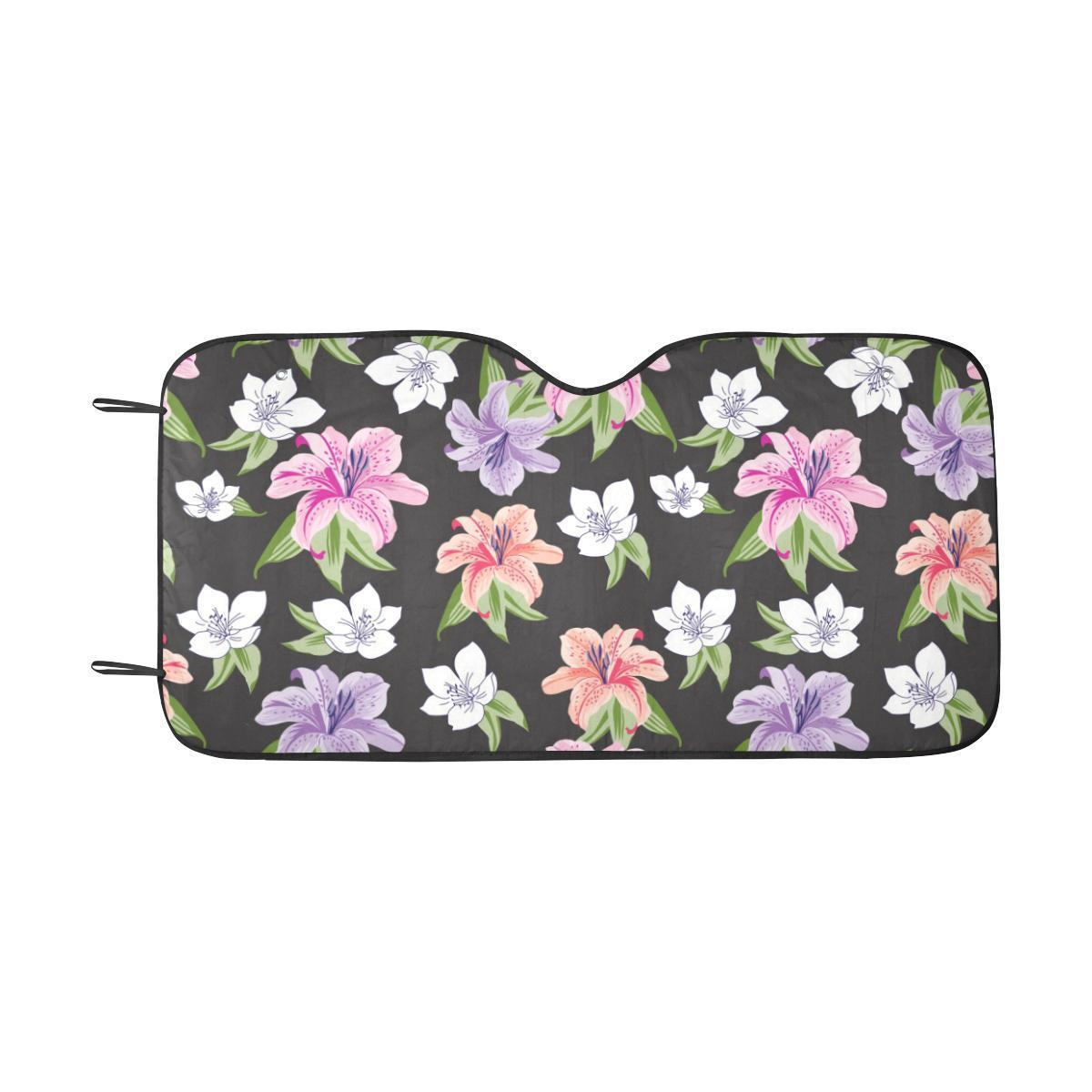 Lily Pattern Print Design LY02 Car Sun Shade-JorJune