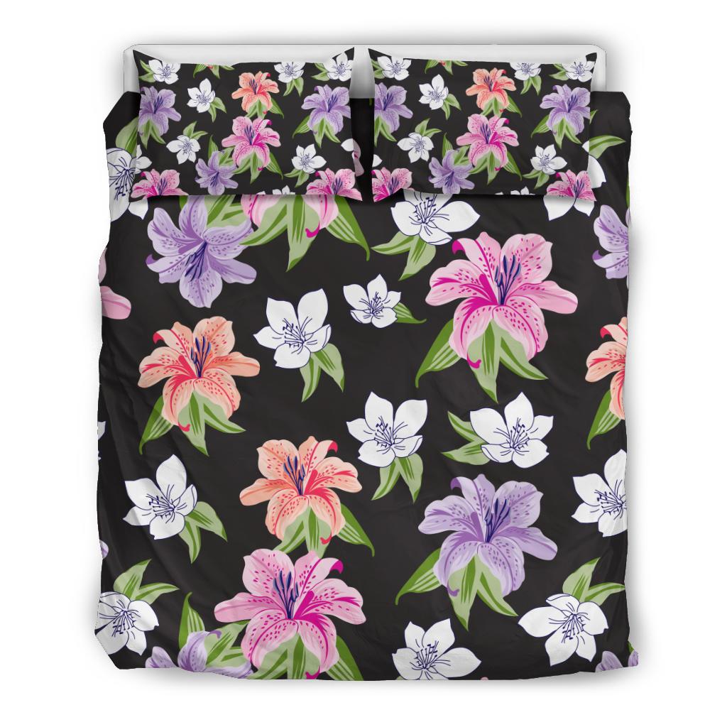 Lily Pattern Print Design LY02 Duvet Cover Bedding Set-JORJUNE.COM