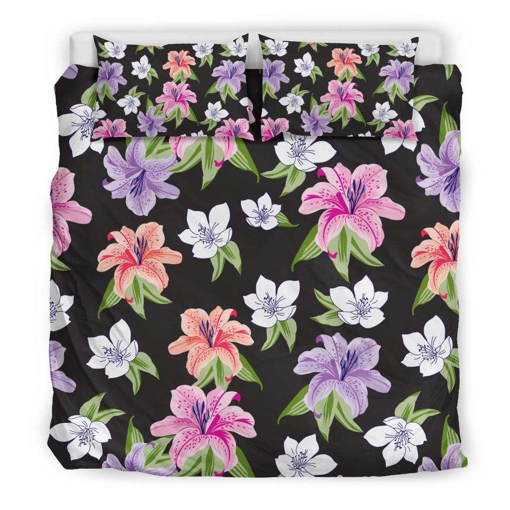 Lily Pattern Print Design LY02 Duvet Cover Bedding Set-JORJUNE.COM