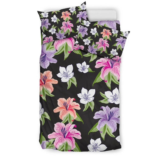 Lily Pattern Print Design LY02 Duvet Cover Bedding Set-JORJUNE.COM